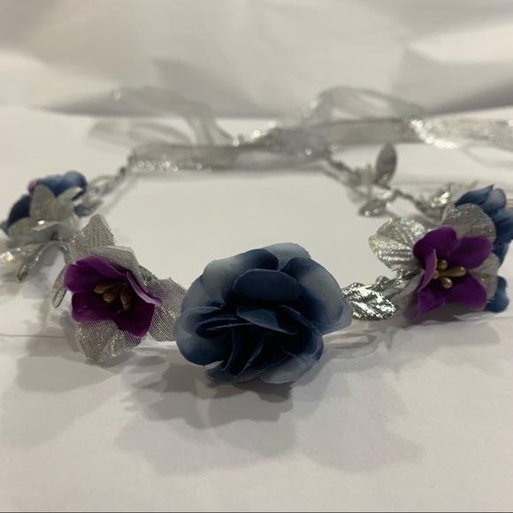 ICING SILVER SPARKLE FLOWER HEADBAND!